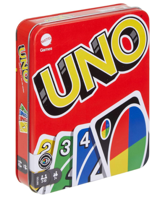 Mattel Games UNO Card Game in a Collectible Storage Tin for Kids
